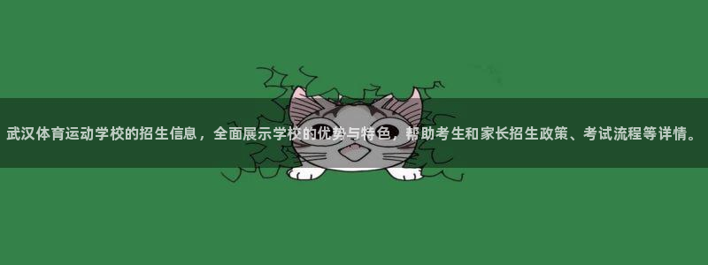 3377体育官网下载娱乐：武汉体育运动学校的招生信息